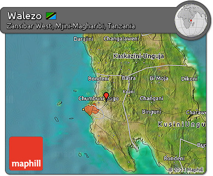 Satellite 3D Map of Walezo