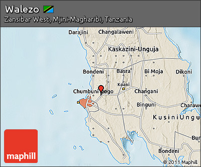Shaded Relief 3D Map of Walezo