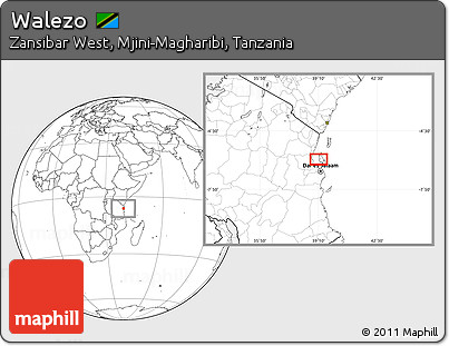 Blank Location Map of Walezo