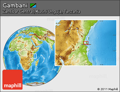 Physical Location Map of Gambani
