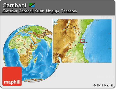 Physical Location Map of Gambani