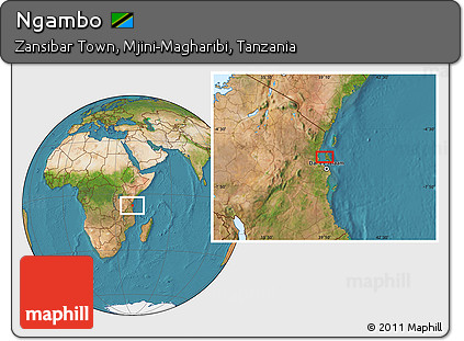 Satellite Location Map of Ngambo