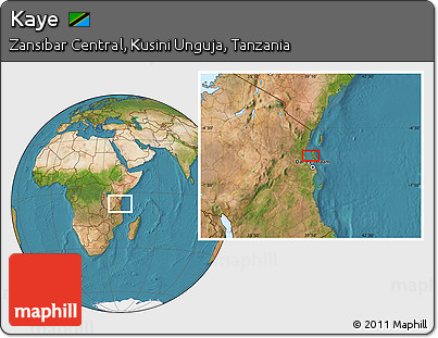Satellite Location Map of Kaye