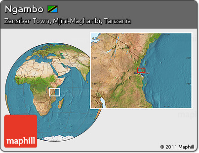 Satellite Location Map of Ngambo