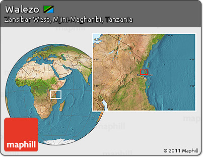 Satellite Location Map of Walezo