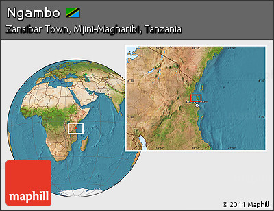 Satellite Location Map of Ngambo
