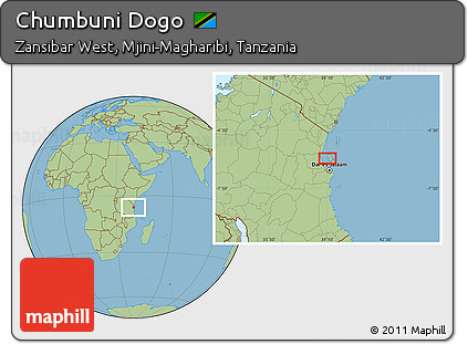 Savanna Style Location Map of Chumbuni Dogo