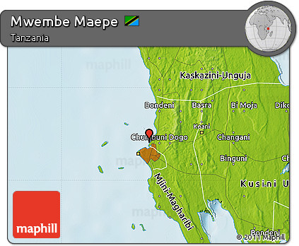 Physical Map of Mwembe Maepe