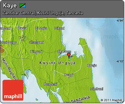 Physical Map of Kaye