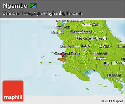 Physical Panoramic Map of Ngambo