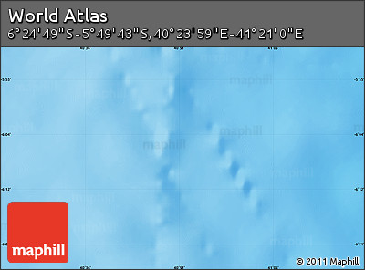 Physical Map of the Area around 6° 7' 16" S, 40° 52' 30" E