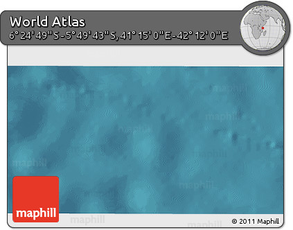 Satellite 3D Map of the Area around 6° 7' 16" S, 41° 43' 30" E
