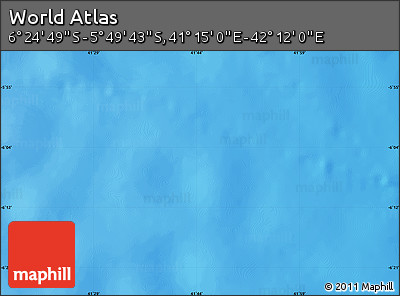 Physical Map of the Area around 6° 7' 16" S, 41° 43' 30" E