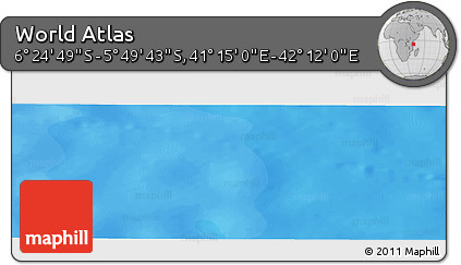 Political Panoramic Map of the Area around 6° 7' 16" S, 41° 43' 30" E
