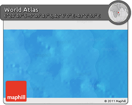Political 3D Map of the Area around 6° 7' 16" S, 42° 34' 30" E