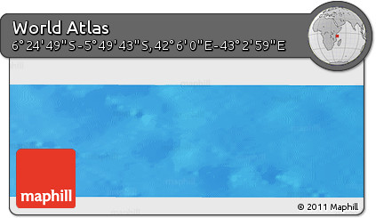 Physical Panoramic Map of the Area around 6° 7' 16" S, 42° 34' 30" E