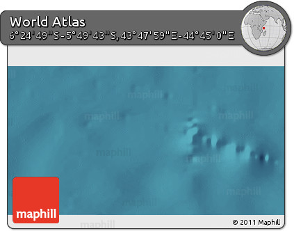Satellite 3D Map of the Area around 6° 7' 16" S, 44° 16' 29" E