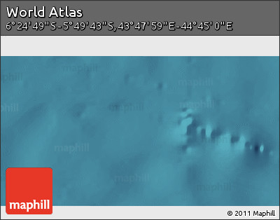 Satellite 3D Map of the Area around 6° 7' 16" S, 44° 16' 29" E