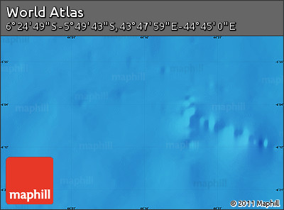 Physical Map of the Area around 6° 7' 16" S, 44° 16' 29" E