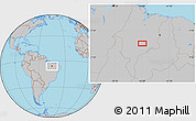 Gray Location Map of the area around 6° 7' 16" S, 44° 58' 30" W