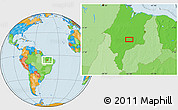 Political Location Map of the area around 6° 7' 16" S, 44° 58' 30" W