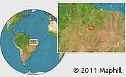 Satellite Location Map of the area around 6° 7' 16" S, 44° 58' 30" W