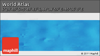 Physical Panoramic Map of the Area around 6° 7' 16" S, 45° 7' 30" E