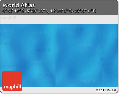 Physical 3D Map of the Area around 6° 7' 16" S, 45° 58' 30" E