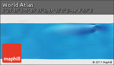 Physical Panoramic Map of the Area around 6° 7' 16" S, 47° 40' 29" E