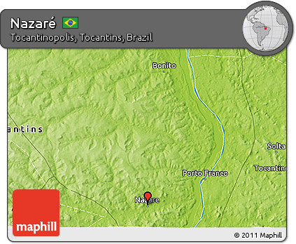 Physical 3D Map of Nazaré
