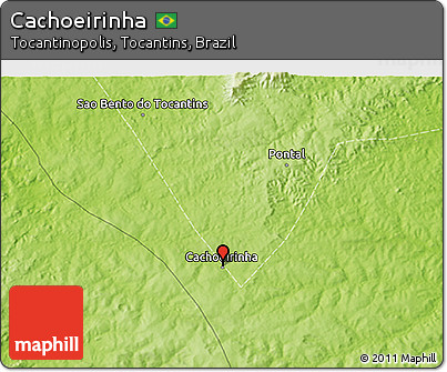 Physical 3D Map of Cachoeirinha