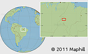 Savanna Style Location Map of the area around 6° 7' 16" S, 47° 31' 29" W