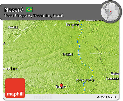 Physical Panoramic Map of Nazaré