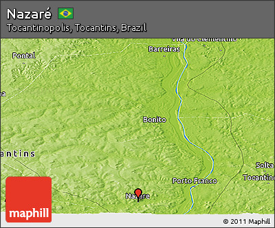 Physical Panoramic Map of Nazaré