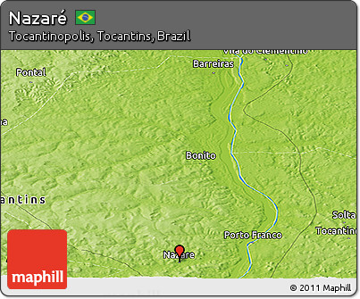 Physical Panoramic Map of Nazaré