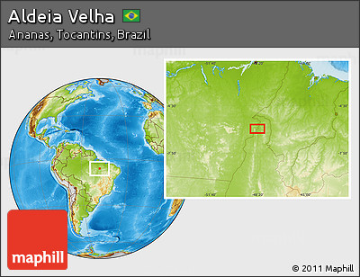 Physical Location Map of Aldeia Velha
