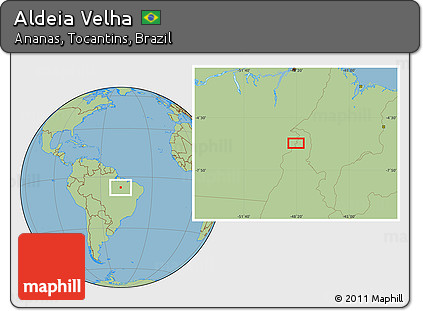 Savanna Style Location Map of Aldeia Velha