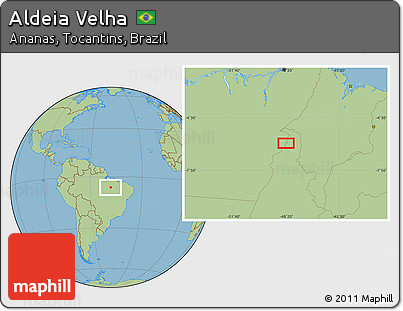 Savanna Style Location Map of Aldeia Velha