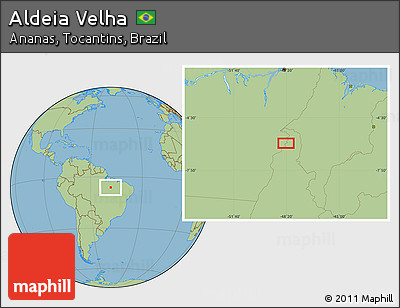 Savanna Style Location Map of Aldeia Velha