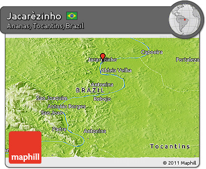 Physical Panoramic Map of Jacarèzinho