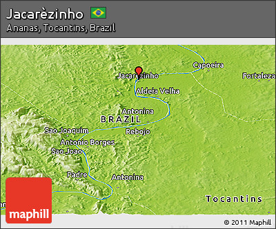 Physical Panoramic Map of Jacarèzinho