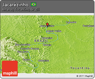 Physical Panoramic Map of Jacarèzinho