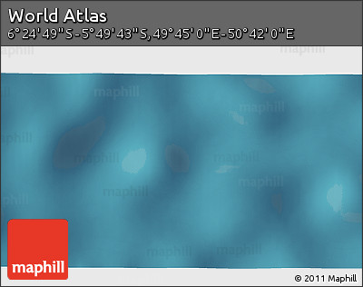 Satellite 3D Map of the Area around 6° 7' 16" S, 50° 13' 30" E