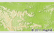 Physical 3D Map of the area around 6° 7' 16" S, 50° 4' 30" W