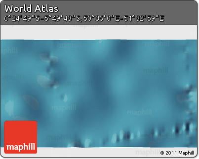 Satellite 3D Map of the Area around 6° 7' 16" S, 51° 4' 30" E