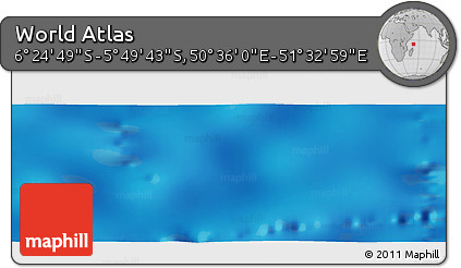 Physical Panoramic Map of the Area around 6° 7' 16" S, 51° 4' 30" E