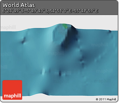 Satellite 3D Map of the Area around 6° 7' 16" S, 55° 19' 30" E