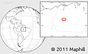 Blank Location Map of the area around 6° 7' 16" S, 55° 10' 29" W