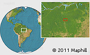 Satellite Location Map of the area around 6° 7' 16" S, 55° 10' 29" W