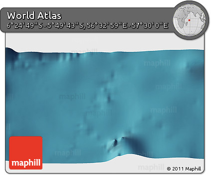 Satellite 3D Map of the Area around 6° 7' 16" S, 57° 1' 29" E